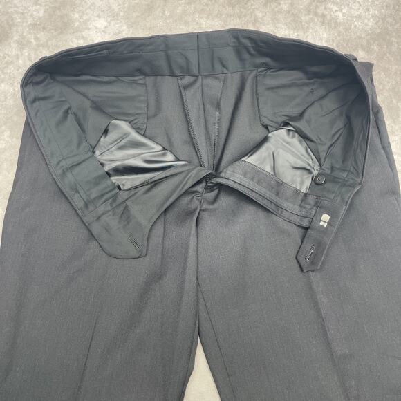 New Jos A Bank Tailored Fit Traveler Mens 36S Dress Pants Black Wool 34L No Hem - Picture 5 of 7